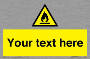 Custom flammable sign